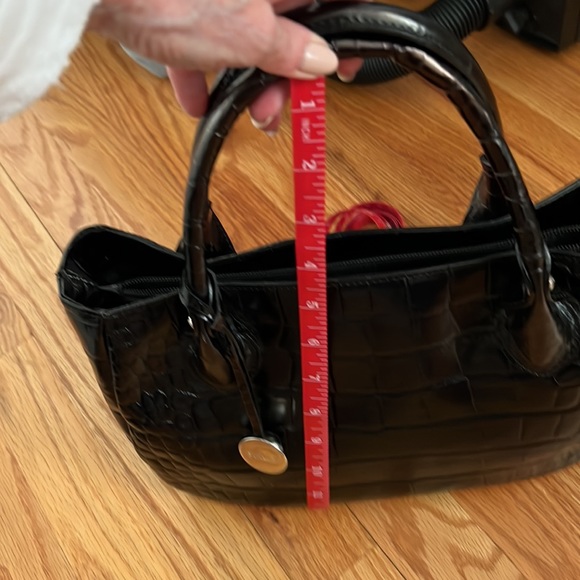 FURLA Croco Embossed Leather Handbag - Picture 7 of 10